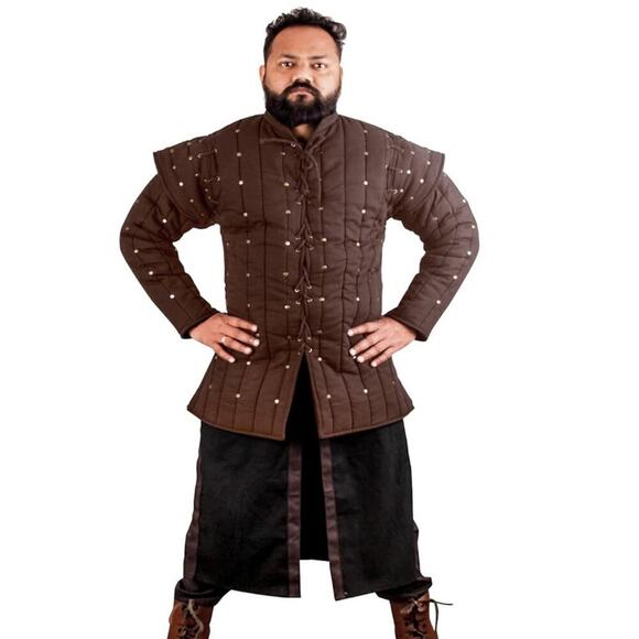 Gambeson Quilted Costumes Padded Armor for Renaissance and Cosplay for medievals - Picture 2 of 5
